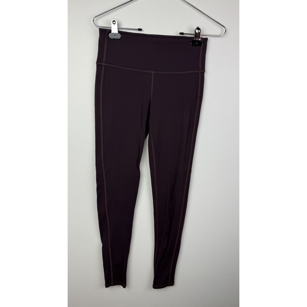Athleta Women's High Waist Leggings Plum-Colored back Pocket Size Small
